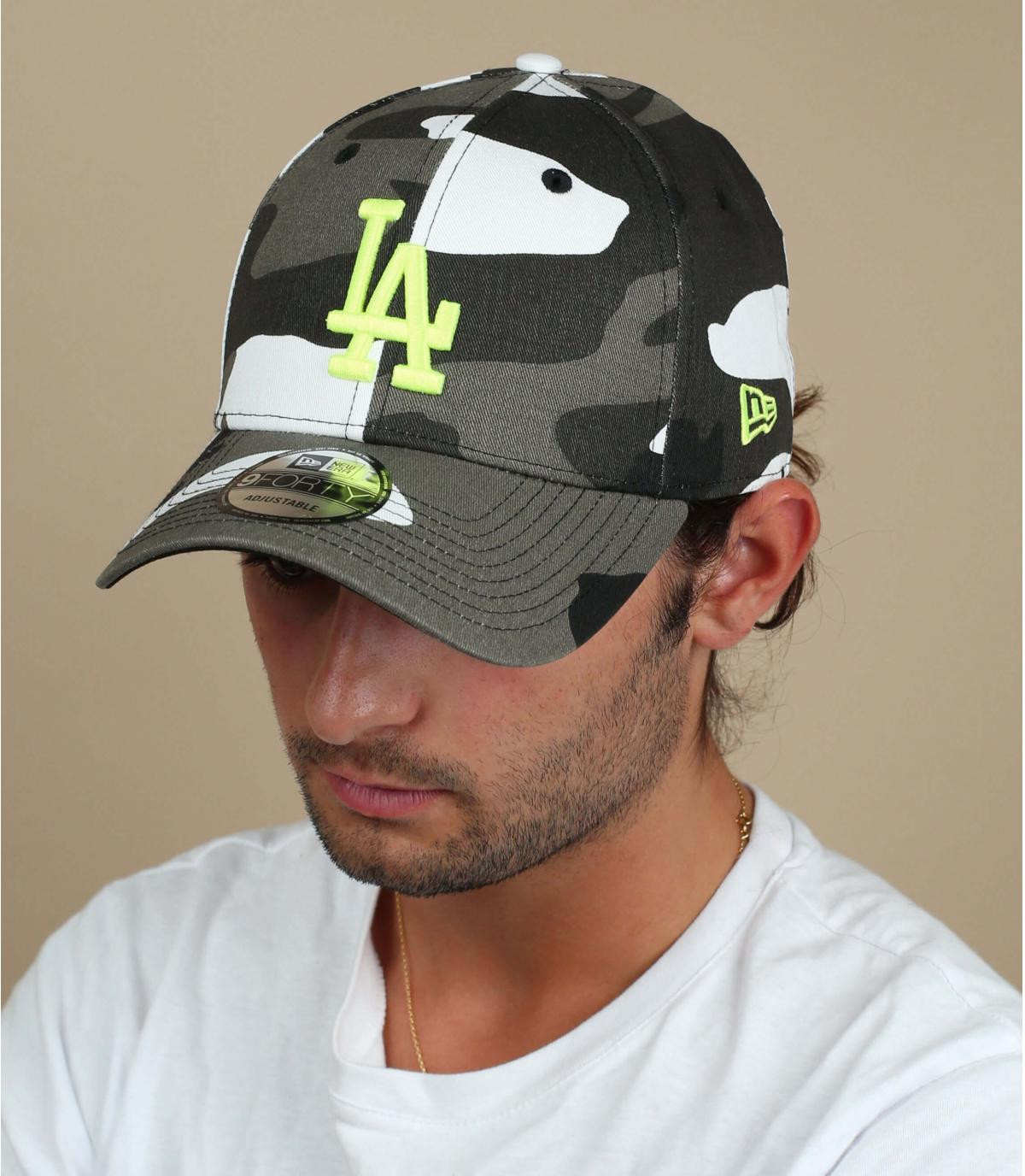 gorra LA camuflaje Camo Ess 940 LA urban neon yellow